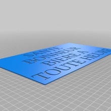Pochoir Sprichwort biere Kunst angepasst Werkzeuge 3d print model - Mito3D