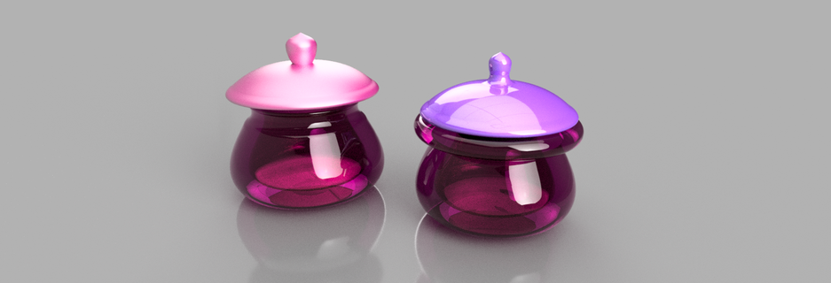 poços decorativos pirulito caprichoso frascos joalheiros containers experimental 3d print model - Mito3D