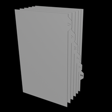 pocket-books dividers alphabet alphabets book bookshelf divider pocketbook organization 3d print model - Mito3D