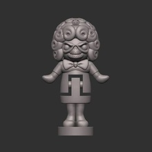 pocket doll skull face 3d print model - Mito3D
