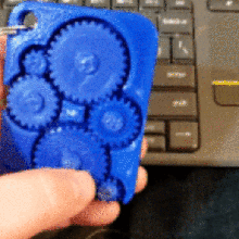 pocket gears fidget toy keychain spur gear mechanical_toys 3d print model - Mito3D