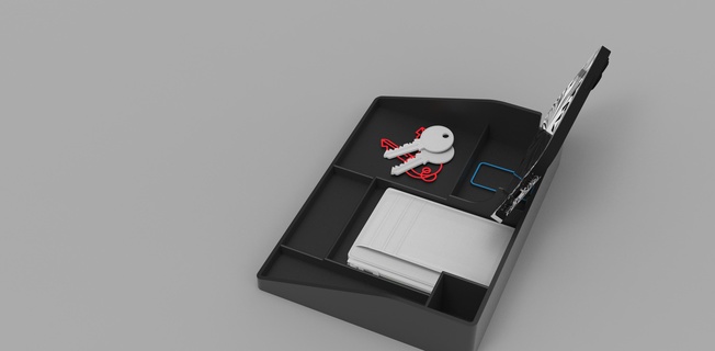 bolso orgenizador bandeja escrivaninha 3d print model - Mito3D