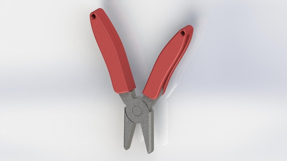 pocket pliers small big knife pocketknife red 3d print model - Mito3D