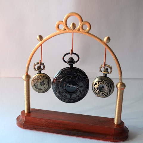 pocket watch stand mk2 gadget support 3d printed 3D print model - Mito3D