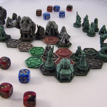 pocket-tactics elves shining host against dwarves mountain holds beta game 3d print model - Mito3D
