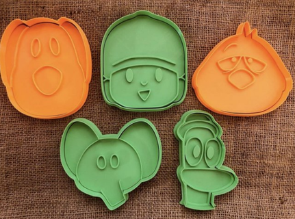 pocoyo cookie cutter cutters cookies 3d print model - Mito3D