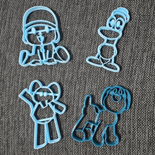 Pocoyo kit 4 biscoito cortador 3d impressão impressora x 3d print model - Mito3D