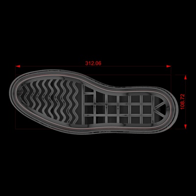 vagem sapatos único maquete stl arquivo tamanho 46 esporte homens dedo pé calçados mofo palmilha sola 3d impressão sla 3d print model - Mito3D