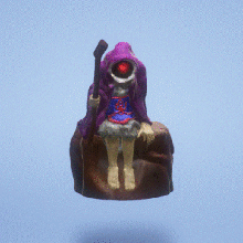 poe collecteur - zelda majora mask jeu de la légende nintendo diorama 3d print model - Mito3D