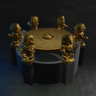 poe map device path exile cartography rings video game videogame turning statue diablo 3d print model - Mito3D