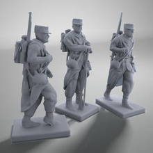 peludo uniforme 1914 francês soldado brinquedos soldados exército vintage ww1 3d print model - Mito3D