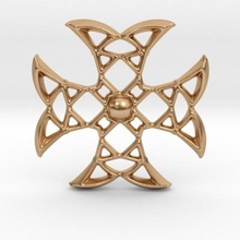 pointed cross jewelry pendulous 3d print model - Mito3D
