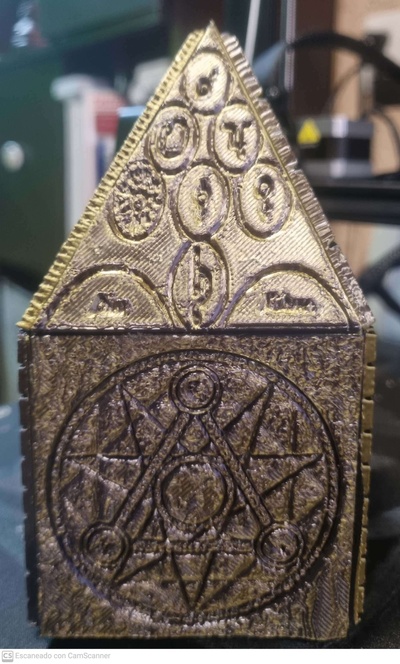 pointed cubic stone masonic freee mason masons magic mysteries 3d print model - Mito3D