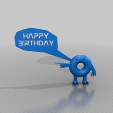 apuntando donut feliz cumpleaños art señales de logotipos 3d print model - Mito3D