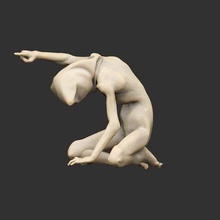 pointant torturé homme statue art sculptures la sculpture le du doigt point l'homme l'agonie 3d print model - Mito3D