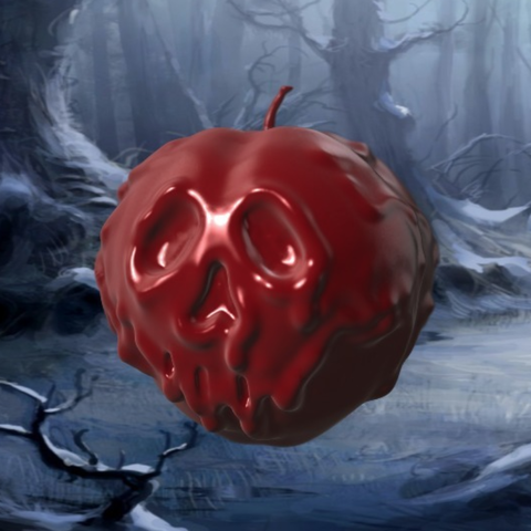 poison apple home christmas halloween decoration 3D print model - Mito3D