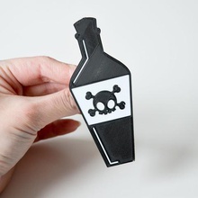 poison brooch jewelry cool design pet abs pla 3dprint krawka magic 3d print model - Mito3D
