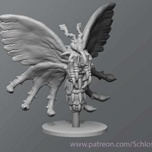 poison butterfly game toy tabletop insect dungeons dragons dnd 3d print model - Mito3D