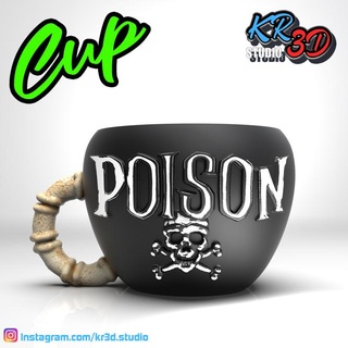 poison cup halloween mug zombie spooky multicolor school barbie chainsawman pochita easter lotr upcycling eldenring garden chess birdhouse mate 3d print model - Mito3D