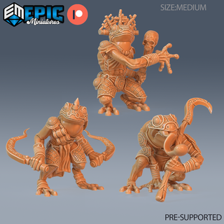 poison frog set dnd miniature tabletop miniatures gaming monster 3d model rpg dndminis stl file Game epic-miniatures dndminiatures 3dprint 3dminiature printedminis 3dprinting dungeon fantasy roleplaying dragon warrior undead pre-supported 3d print model - Mito3D