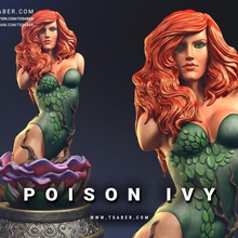 poison ivy bust art statue batman comic book villain character dc cartoon sculpture female 3d print 3d print model - Mito3D