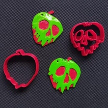 poisoned apple polymer clay cutter jewelry cookie jewellery earrings 3d print model - Mito3D