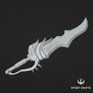 zehirli kılıç kopya metin2 zehirlenmiş miecz 3d print model - Mito3D