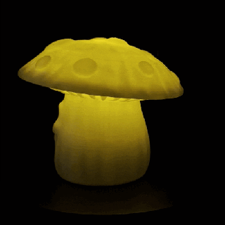 poisonous evil mushroom halloween lamp candlelight candle spooky forest dark fantasy creature magic season 3d print model - Mito3D