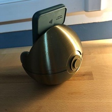 pok ball style phone holder 3d print model - Mito3D