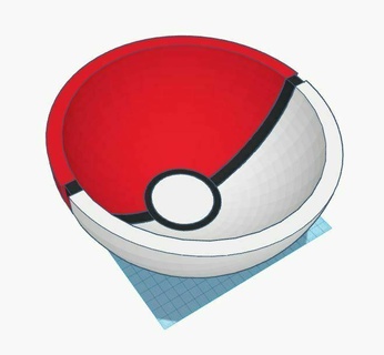 pok ciotola geek casa arredamento nintendo pokeball Pokemon domestico 3d print model - Mito3D