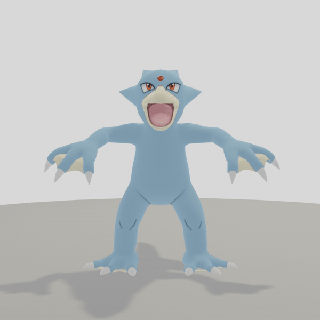 pok lun gridare animale arte figurina Pokemon golduck ciarlatano psicopatico psyduck 3d print model - Mito3D