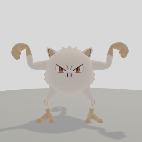 pok mon Ferosin Tier Kunst Figur Pokémon go Mutterkraut Mankey 3D print model - Mito3D