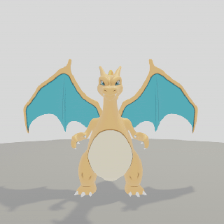 pok lun pétard animal art figurine Pokémon dracaufeu charizard 3d print model - Mito3D