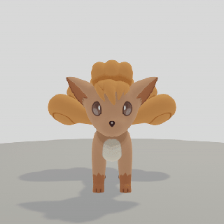 pok pazartesi goupix hayvan Sanat heykelcik pokemon vulpix 3d print model - Mito3D