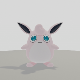 pok lun grodoudou animal art figurine Pokémon wigglytuff 3d print model - Mito3D