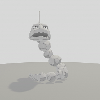 pok seg onix animal arte estatueta Pokémon 3d print model - Mito3D
