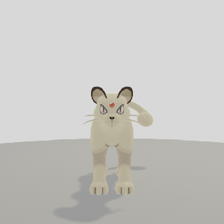 pok lun persiano animale arte figurina Pokemon miao 3d print model - Mito3D