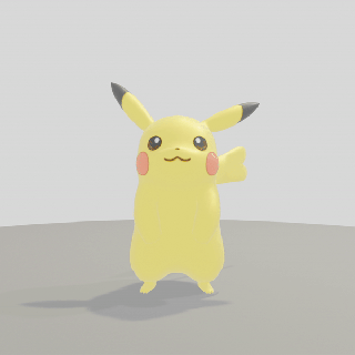empujar Lun Pikachu animal Arte figurilla pokemon go 3d print model - Mito3D