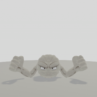 empujar Lun racailla animal Arte figurilla pokemon raspador geodude 3d print model - Mito3D