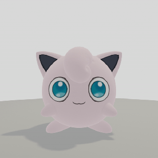empujar Lun rondoudou animal Arte figurilla pokemon jigglypuff 3d print model - Mito3D