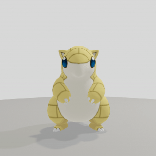 pok mon - sabelette animal art figurine pokemon go sandshrew 3d print model - Mito3D