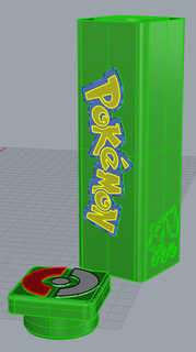 pok seg coberta suporte folha verde edição jogos copo Pokémon bulbasauro ardósia 3d print model - Mito3D