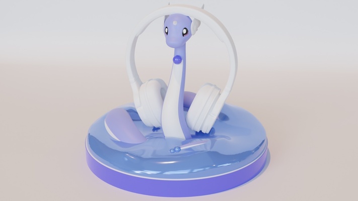 pok pazartesi dragonair kulaklık destek no telefon kulp anime mang ejderha kültleri 3d print model - Mito3D