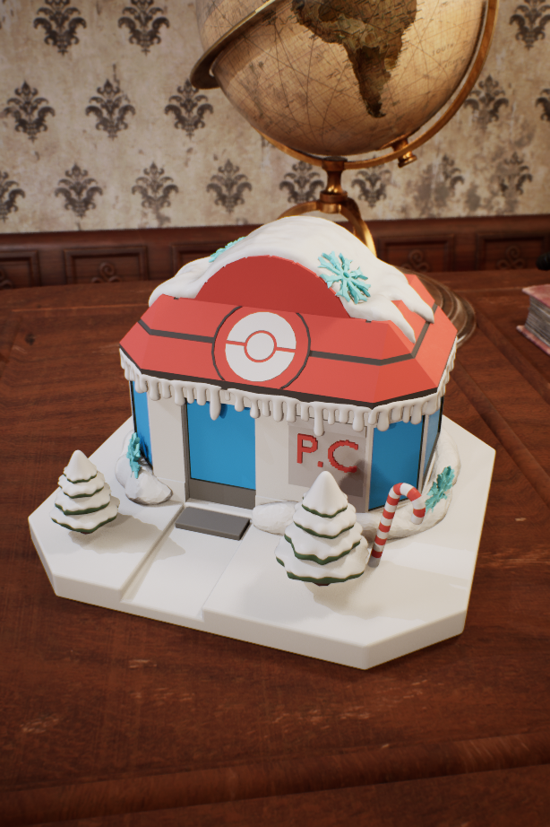 pok pazartesi ev Hoenn merkez Noel baskı 3D print model - Mito3D