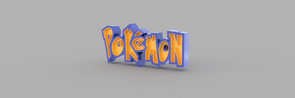pok mon neon lamp pokemon led decoration original letters 3d print model - Mito3D