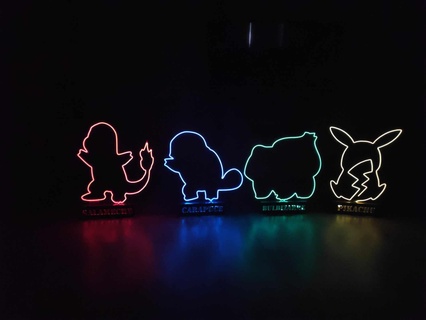pok pazartesi neon paketlemek pokemon Charmander Pikaçu sincap Bulbazaur sihirbaz blastoz 3d print model - Mito3D