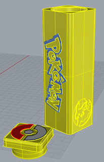 pok mon yellow edition deck holder Game cup holder pokemon pikachu slate holder portatazos  3d print model - Mito3D