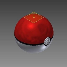 poke-ball actual size 3d print model - Mito3D