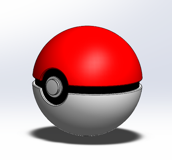 poke-ball solid model 4-piece easy print cosplay accessory prop pokeball pokemon props 3d print model - Mito3D