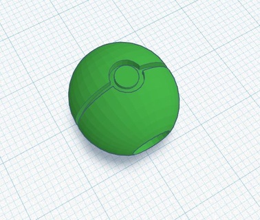 poke bead Pokémon pokebola conta edc carregar 3d print model - Mito3D